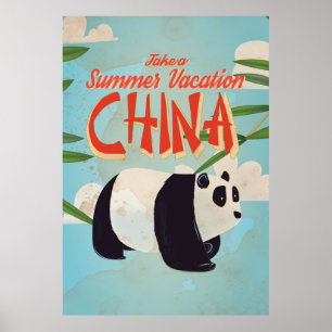 Vintage-China-Urlaubsposter Poster