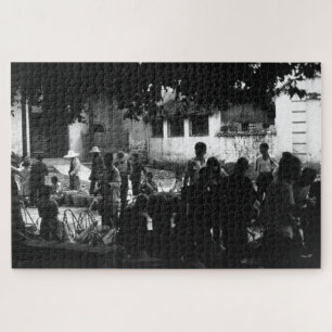 Vintage China Yangshuo-Markt Puzzle