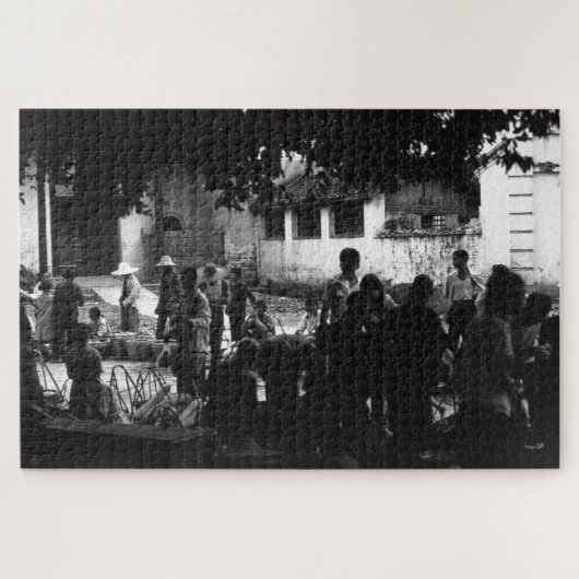 Vintage China Yangshuo-Markt Puzzle (Horizontal)