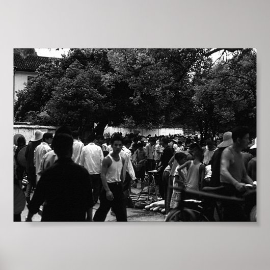 Vintage China Yangshuo-Marktplatz Poster (Vorne)