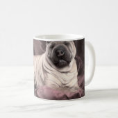 Vintage Chinese Shar Pei Falten, Welpen-Hunde Kaffeetasse (VorderseiteRechts)