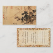 Vintage Chinese Sumi-e Visitenkarte (Vorne/Hinten)