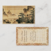 Vintage Chinese Sumi-e Visitenkarte (Vorne/Hinten)