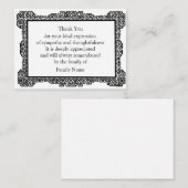 Vintage Chinesische Holzschnitt-Rahmen Dankeskarte Mitteilungskarte (Vorne/Hinten)