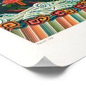 Vintage chinesische Illustration von Albert Racine Poster (Ecke)