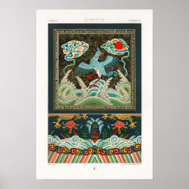 Vintage chinesische Illustration von Albert Racine Poster