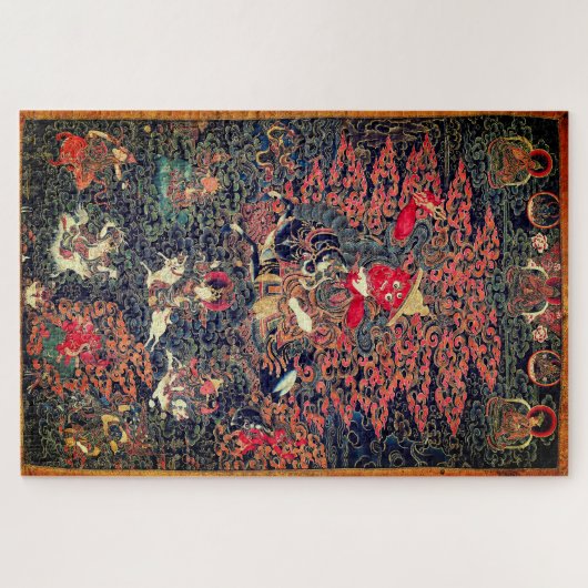 Vintage chinesische Kunst Puzzle (Horizontal)