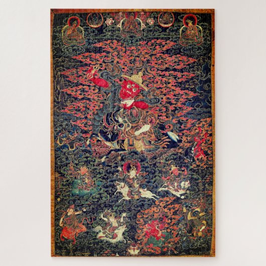 Vintage chinesische Kunst Puzzle (Vertikal)