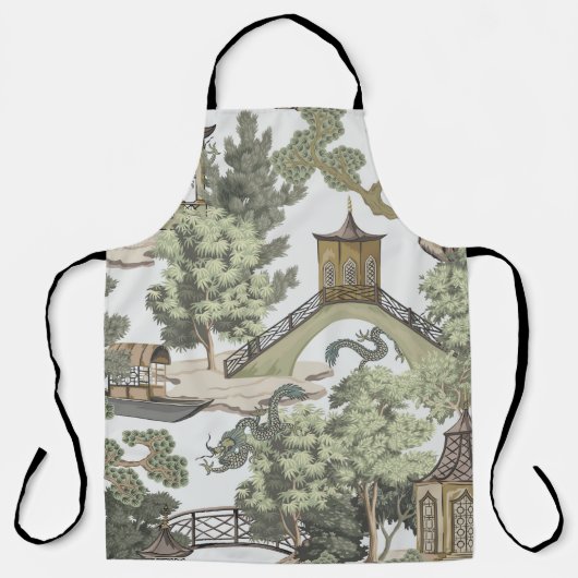 Vintage chinesische Landschaft nahtlos. Chinoi Schürze (Vorderseite)