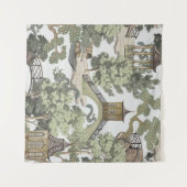 Vintage chinesische Landschaft nahtlos. Chinoi Wandteppich (Vorderseite (Horizontal))