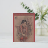 Vintage chinesische Postkarte (Stehend Vorderseite)