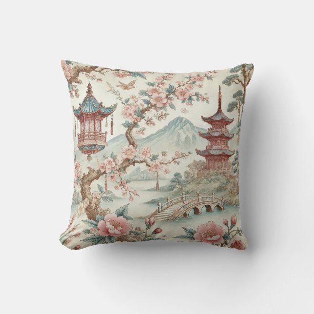 Vintage chinesische Toilette Kissen (Vorderseite)