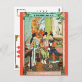 Vintage chinesische Werbung Antiker Stil Postkarte (Vorne/Hinten)