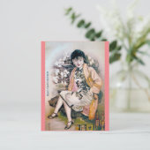 Vintage chinesische Werbung Retro Beauty Postkarte (Stehend Vorderseite)