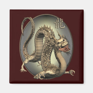 Vintage chinesischer Drache Magnet
