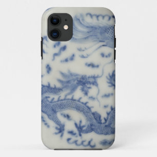 Vintage chinesischer Drache Monaco Blau Chinoiseri Case-Mate iPhone Hülle