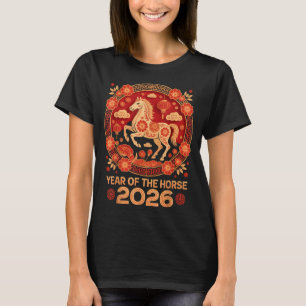 Vintage Chinesisches Neujahr 2026 - Jahr des Pferd T-Shirt