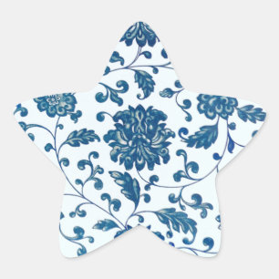 Vintage-chinesisches Ornament  Stern-Aufkleber