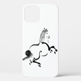 Vintage chinesisches Pferd iPhone 12 Hülle