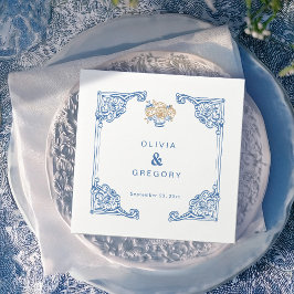 Vintage Chinoiserie Antique Frame Wedding Serviette