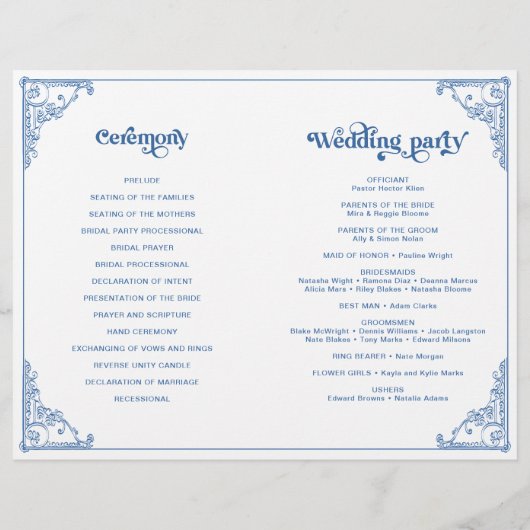 Vintage Chinoiserie Antique Rahmen Hochzeitsprogra (Rückseite)