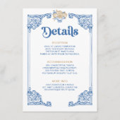 Vintage Chinoiserie Antiquitätenrahmen Hochzeitsde Begleitkarte (Vorderseite)