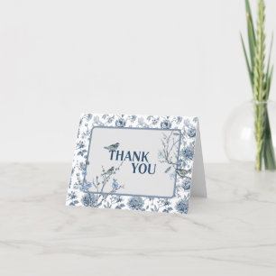 Vintage Chinoiserie Baby Bird Danke Karte