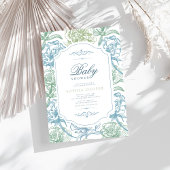 Vintage Chinoiserie Babydusche Einladung