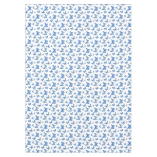 Vintage Chinoiserie Blau Weiße Schmetterlinge Rose Tischdecke