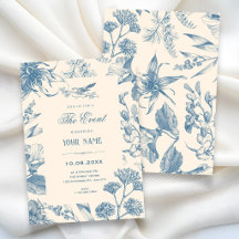 Vintage-Chinoiserie botanisch floral