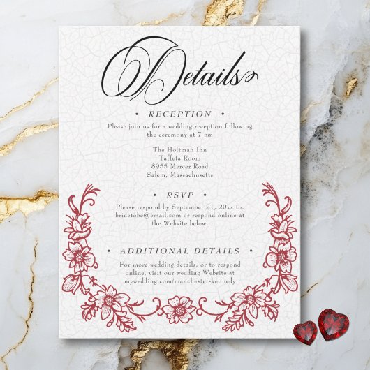 Vintage Chinoiserie Florenz Begleitkarte