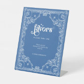 Vintage Chinoiserie Gastgeschenke Hochzeit Antique Sockelschild (Vorderseite)