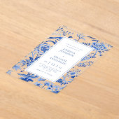 Vintage Chinoiserie Hochzeit der Asiatischen Pfaue Acryleinladungen (Ablage )