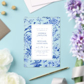 Vintage Chinoiserie Hochzeit der Asiatischen Pfaue Acryleinladungen (In Situ (Hochzeit))