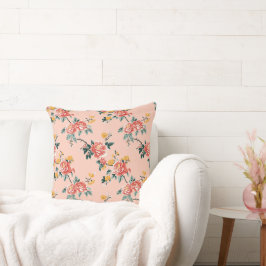 Vintage Chinoiserie Peony Kissen