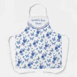 Vintage Chinoiserie Schmetterlinge Rose Personalis Schürze