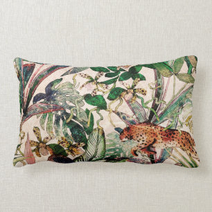 Vintage-Chinoiserie-Tropen-Dschungel-Kissen Lendenkissen