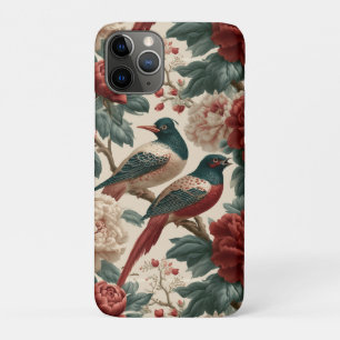 Vintage-Chinoiserie-Vögel und rote Pfingstrosenblü Case-Mate iPhone Hülle