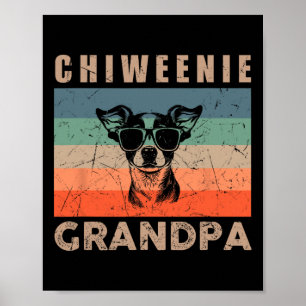 Vintage-Chiweenie-Hund-Opa-Geschenke für Männer Lu Poster