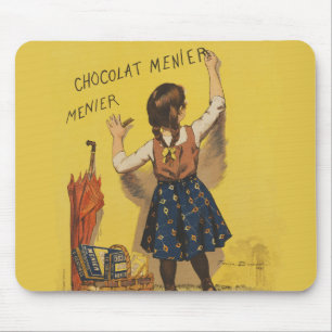 Vintage Chocolat Menier französisches Plakat Bouis Mousepad