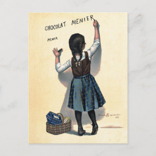 Vintage Chocolat Menier Französisches Plakat Bouis Postkarte
