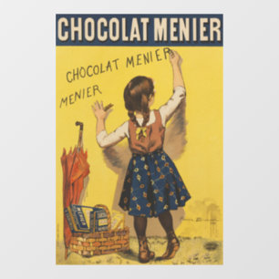 Vintage Chocolat Menier französisches Poster Bouis Fensteraufkleber