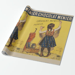 Vintage Chocolat Menier französisches Poster Bouis Geschenkpapier