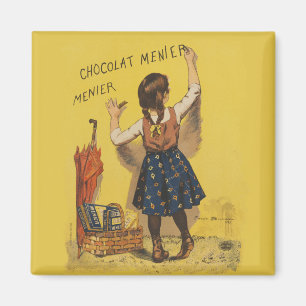 Vintage Chocolat Menier französisches Poster Bouis Magnet