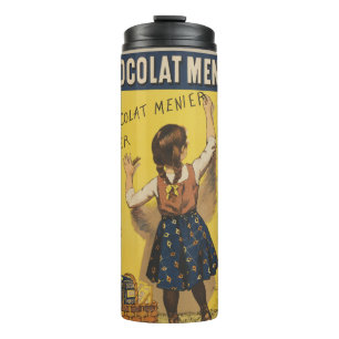 Vintage Chocolat Menier französisches Poster Bouis Thermosbecher