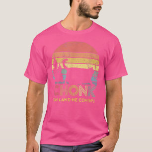 Vintage Chonk-Katzen-Meme Oh Herr, er kommt vintag T-Shirt