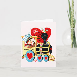 Vintage Choo Choose Me Valentinstagskarte Karte