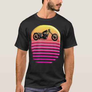 Vintage Chopper Sun 80er Retro Motorrad T-Shirt