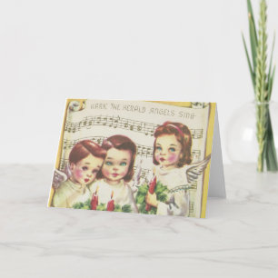 Vintage-Chor-Weihnachtskarte Feiertagskarte