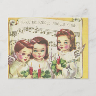 Vintage-Chor-Weihnachtskarte Feiertagspostkarte
